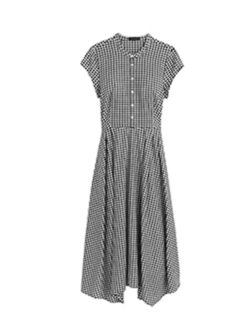J. Crew Blue Gingham Short Sleeve Dress Size 6P - Picture 2 of 11